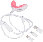 Red Light Therapy for Gums, Toothache Relief, 32 LED Periodontal Light, Bleeding Gums, Gum Health Red Light, with adapters for USB/C, iPhone, and Android from, White
