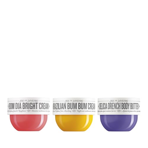 SOL DE JANEIRO Body Cream Trio, Visibly Tightening, Brightening & Moisturizing Bundle