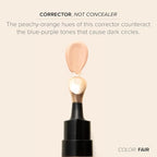 DRMTLGY Luminous Eye Corrector SPF 41, Under Eye Color Corrector for Dark Circles, Anti-Aging Tinted Eye Cream, Hydrating Eye Serum with Peach Undertone FSA/HSA Eligible, Tan