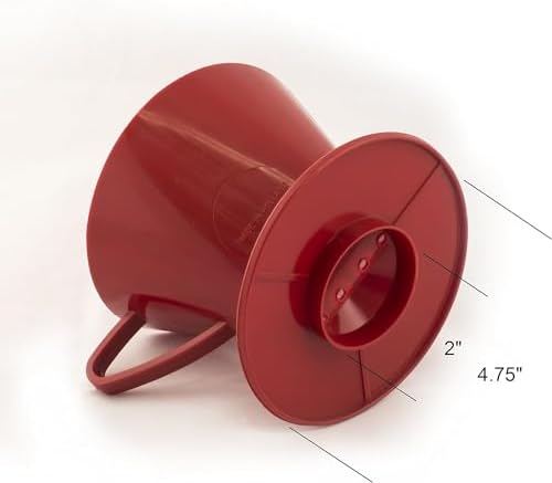 Fino Pour-Over Coffee Brewing Filter Cone, Number 2-Size, Red, Brews 2 to 6-Cups, Set of 2