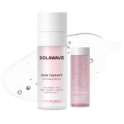 Solawave Wand Skin Therapy Activating Serum | Hyaluronic Acid and Peptides | Enhance Skincare Device Results | Hydrating Microcurrent Galvanic Current | Wrinkle Smoothing