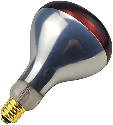 2 Pack Heat Lamp Bulb R40 250 Watt Roasted Red Infrared Explosion Proof Glass Heat Lamp Bulb for Reptiles, Chicks, Food, Bathroom, and Light Therapy, Use E26 Base