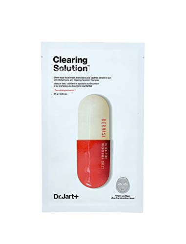 Dr.Jart Face Mask Set (6 pcs) with Cicapair in Korean Premium Skin Care Gift Packaging for Soothing, Anti-Wrinkle, Anti Aging, Rebuilding Skin Barrier for Women (Cica Care - Recovery)