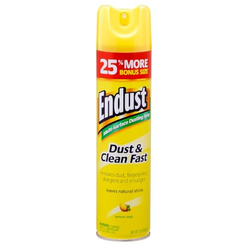 Endust Lemon Zest Multi-Surface Dusting and Cleaning Spray, Lemon Zest, 6-Pack