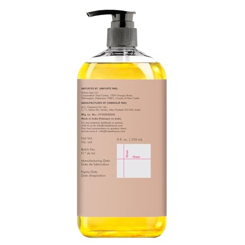 Majestic Pure USDA Organic Sweet Almond Oil | 100% Pure & Natural Cold Pressed Oil Sweet Almond Oil for Skin, Face, Nails, Hair, Scalp & Massage | 8fl oz