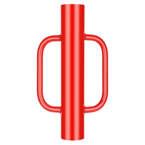 Gtongoko 12LB T Post Driver with Handles Heavy Duty Fence Post Driver Post Pounder for T-Posts，U Channel，Metal Post and Sign Post Pole Driver Tool,17 Inch Red