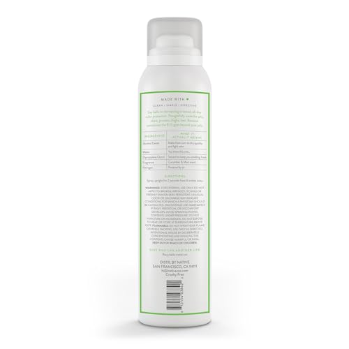 Native Whole Body Deodorant Spray Contains Naturally Derived Ingredients, Deodorant for Women & Men | 72 Hour Odor Protection, Aluminum Free with Coconut Oil and Shea Butter | Cucumber & Mint