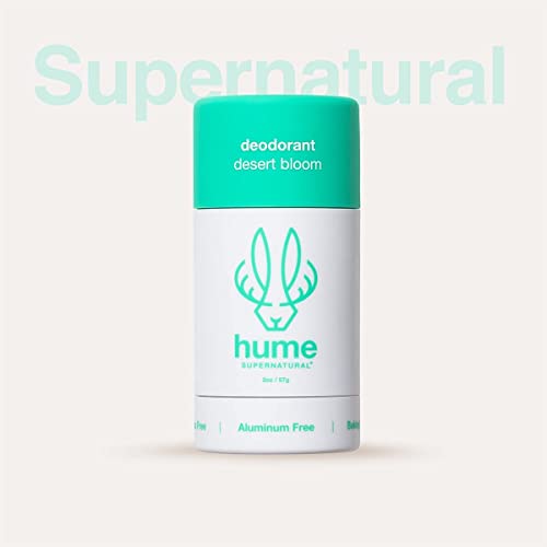Hume Supernatural Aluminum Free Deodorant for Women & Men - Probiotic and Plant-Based, Long-Lasting Moisture Absorbing - Clean and Effective (Desert Bloom, After Rain & Wild Coral)