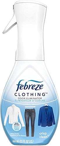 Febreze Clothing Odor Eliminator, Crisp Clean Scent, 15 Fl Oz (2 Pack)