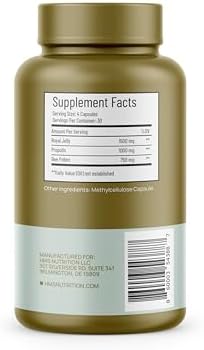 Premium Bee Pollen Daily Dietary Supplement - Includes Propolis & Royal Jelly - 3250mg Non-GMO, 120 Vegetarian Capsules - 30 Day Supply