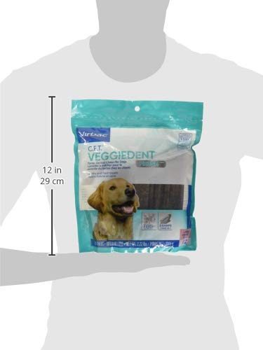 C.E.T. Veggiedent Fr3sh Plaque and Tartar Control Chews for Dogs, Large