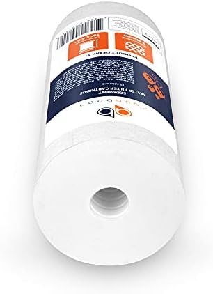 Aquaboon 5 Micron 10 x 4.5 Well Water Sediment Filter Replacement Whole House Water Filter Cartridge Compatible with DGD-5005, WFHD13001B, 4-Pack