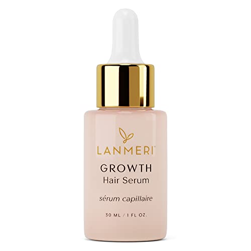 Lanmeri Vegan Hair Growth Serum - Natural Hair Regrowth and Hair Loss Treatments for Women & Men - Scalp Serum for Thinning Hair - Fuller, Thicker and Healthier Hair in 90 Days, All Hair Types