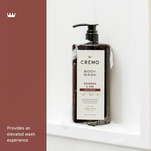 Cremo Rich-Lathering Bourbon & Oak Body Wash for Men, 32 Fl Oz