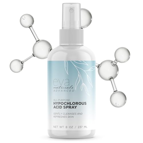 Eva Naturals Hypochlorous Acid Spray For Face - HOCl For Cleansing, Acne & Blemish Reduction - Facial Cleanser Spray For Post Workout - Sweat Spray - Face Spray For Body, Safe For Eyes - Post Workout