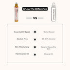 Amber Sandalwood Perfume Oil Roll On for Women and Men, Alcohol Free Eau de Parfum, Travel Size Essential Oil Body Fragrance, Concentrated Long Lasting Spicy Woody Scent, 10 ml