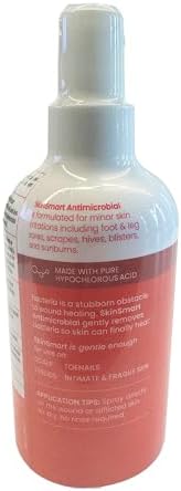 SkinSmart Antimicrobial Wound Therapy, Hypochlorous Acid Safely Removes Bacteria so Wounds Can Heal, 8 Ounce Clear Spray
