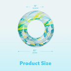 Inflatable Pool Floats with Glitters 32.5"(3 Pack), Pool Floaties Tubes for Swimming Kids Adults Beach Outdoor Party Supplies
