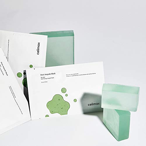 celimax The Real Cica Calming Ampoule Mask 27ml (5EA) + The Real Noni Energy Ampoule Mask 25ml (5EA) Bundle