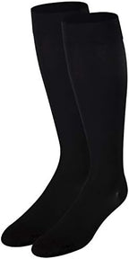 NuVein Medical Compression Stockings, 20-30 mmHg Support for Women & Men, Knee Length, Closed Toe, Black, Large