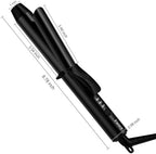 Travel Curling Iron, 1 Inch Mini Curling Iron Travel Size with 3 Adjustable Temp, Ceramic Mini Hair Curler with Keratin&Argan Oil Infuse, Dual Voltage, Includes Storage Bag