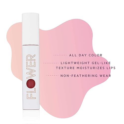 FLOWER BEAUTY Bitten Lip Stain | Vivid Long Lasting Water-based Lips Tint | High Color Moisture Marker | Make Up | (Tempt) (Pack of 2)
