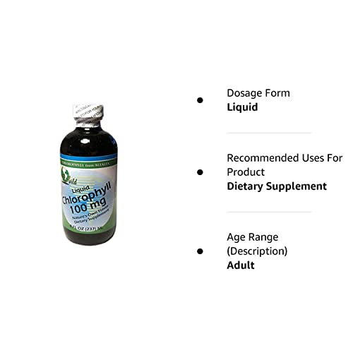 World Organic - Chlorophyll Liquid 100mg, 8 oz liquid