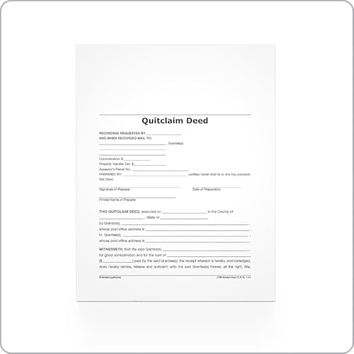 SOCRATES MEDIA,LLC Quitclaim Deed Forms (SOMLF298), White