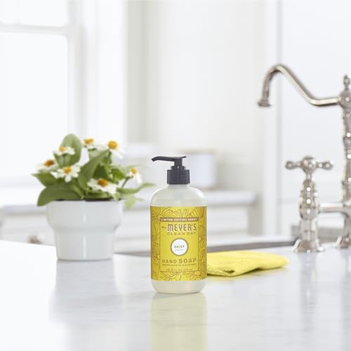 MRS. MEYER'S CLEAN DAY Liquid Hand Soap, Daisy Scent, 12.5 Ounce Bottle (Pack of 3)