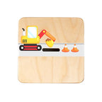 Wooden Piggy Bank for Kids and Adults, Personalized Gift Handmade in USA by BloomOwl, Custom Piggy Bank, Personalized Banks for Kids, Gifts for Baby Boys and Girls (Construction)