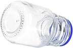 Moonetto 20 Pieces 100ml Round Graduated Lab Media Storage Glass Bottle with GL45 Polypropylene Orange Cap