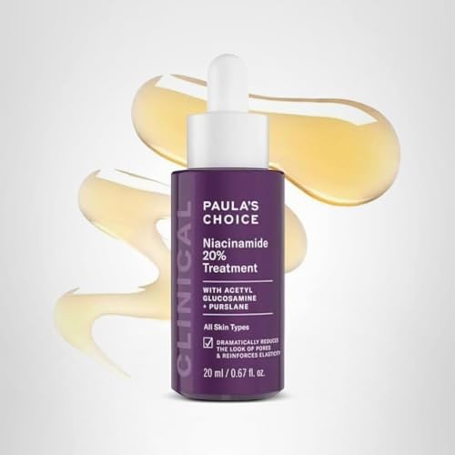Paula's Choice CLINICAL 20% Niacinamide Vitamin B3 Concentrated Face Serum, Anti-Aging Serum for Face, Treatment for Discoloration & Minimizing Large Pores, Fragrance-Free, 0.67oz