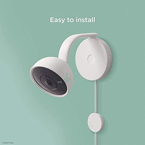 Lumi by Pampers Smart Baby Monitor: HD Video Baby Monitor (with camera and audio), Wifi, Night Vision, Temperature & Humidity Tracking - Compatible with the Lumi Smart Sleep System (Sold Separately)