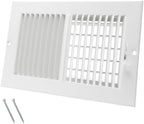 10 x 6 Inch [Duct Opening] Air Vent Covers for Wall or Ceiling - High Airflow 2 Way Steel Ventilation - Adjustable Wall/Ceiling Register, 11-3/4 Inch x 7-3/4 Inch [Overall Dimensions]