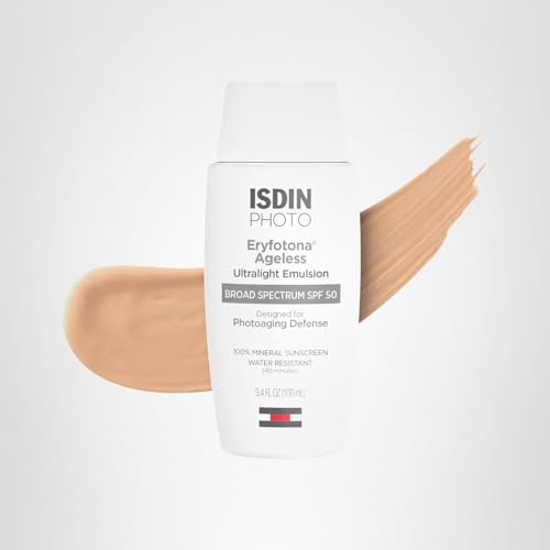 ISDIN Eryfotona Ageless Sunscreen Zinc Oxide and 100% Mineral Tinted Sunscreen SPF 50