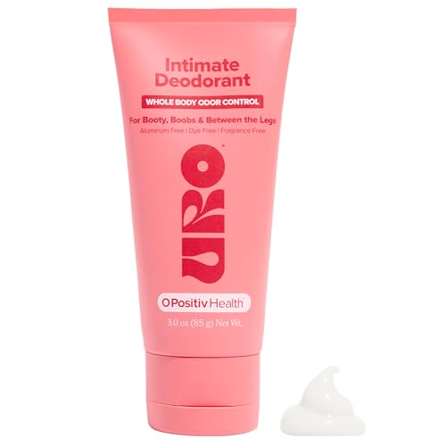 URO Intimate Whole Body Deodorant Cream – Dermatologist Tested, Hypoallergenic, Non-irritating, Aluminum Free, Unscented, Dries Clear – Odor & Moisture Control, Anti-Chafing – 3 Oz Tube
