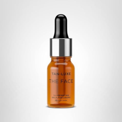 Tan-Luxe The Face, Illuminating Self Tan Drops, Custom Face Tanner for a Natural Looking Glow, Skincare Benefits, Mix with Moisturizer or Serum, Cruelty-Free, 1.01 fl. oz