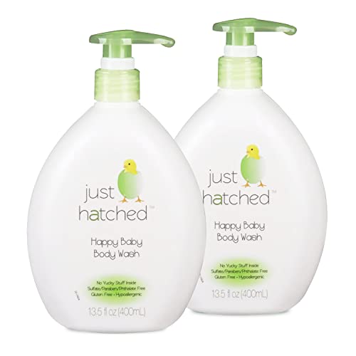 Happy Baby Body Wash Multi-Pack - Gentle Bath + Body Cleanser, Huggable Yummy Fragrance for Newborns, Hypoallergenic, No Yucky Stuff & Harsh Ingredients, 13.5 fl oz (2 Pack)