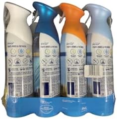 Febreze Air Effects Odor-Eliminating Air Freshener Linen & Sky, Hawaiian Aloha, Ocean, Heavy Duty Kitchen Odor Eliminator Fresh Lemon, 8.8 oz. Aerosol Can, Pack of 4