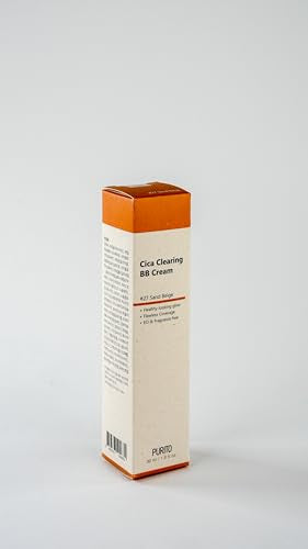 PURITO Cica Clearing BB Cream #27 Sand Beige 1 fl.oz / 30ml, Vegan bb cream