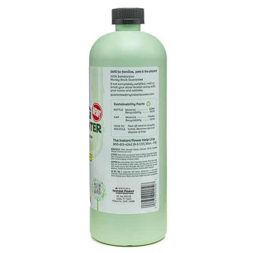 Instant Power Eco Clog Preventer - Enzyme Drain Cleaner Liquid and Deodorizer for Sink, Shower, Toilet, Garbage Disposal Cleaner, Bio-Based Drain Defense, Smell Remover and Odor Eliminator - 32 fl oz