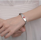 LinnaLove 7 1/2 inch Medical Alert Bracelets for women Stainless Steel Fashion Medical Bracelets Personalized Engraving