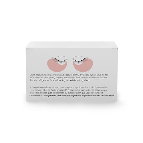 DRMTLGY Brightening Eye Masks (30 Pairs) - Caffeine Eye Masks for Dark Circles and Puffiness with Hyaluronic Acid, Eye Patches for Puffy Eyes