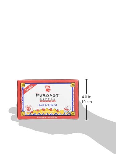 Puroast Low Acid Coffee| Lost Art Single Serve Pods | Medium Roast | High Antioxidants & High pH |No Bitter Aftertaste | Reduced Heartburn & GERD Friendly | 72 Count - Compatible with Keurig Brewer