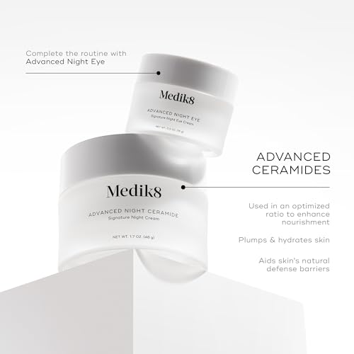 Medik8 Advanced Night Ceramide - Plumping, Hydrating Night Cream for Face - Face Moisturizer with Skin Tightening Ceramides and Antioxidants - 1.7 oz