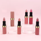 6 Pcs Nude Pink Red Purple Brown Lipstick Matte Sets,Light to Dark Velvet Lipstick for Women Long Lasting Waterproof 24 Hours Lip Stick Lip Stain Makeup Gift Sets,labiales mate 24 horas originales