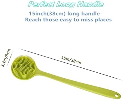 Silicone Body Scrubber, Long Handle Back Scrubber for Shower, Silicone Body Brush Shower Scrubber for Body, Shower Srush Back Brush Body Exfoliator