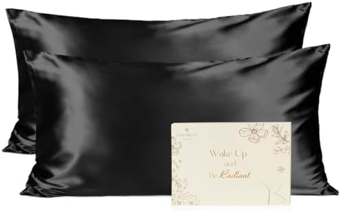 Yanibest Satin Pillowcase, King Size Pillow Cases Set of 2 - Silk Pillow Cases for Hair and Skin with Zipper, Silk Pillow Cases King for 20"x40", Exquisite Packaging for Women Men