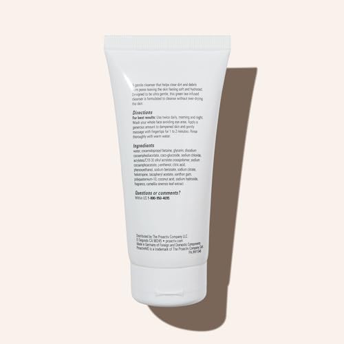 ProactivMD Ultra Gentle Face Cleanser - Daily Face Wash for Sensitive Skin, Soothing Green Tea Facial Wash for All Skin Types - 6 oz.