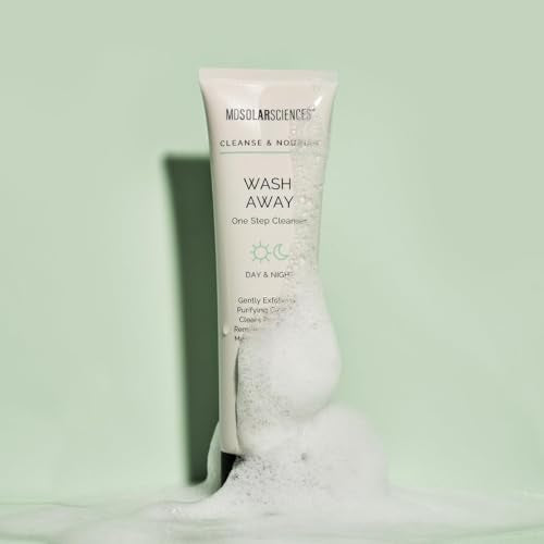 MDSolarSciences Wash Away One Step Foaming Cleanser Removes Impurities, Makeup & Sunscreen, Dermatologist Developed Vegan Formula with Hyaluronic Acid, Pineapple Extract, Aloe & Vitamin B5